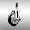 Service Caster 5 Inch 316SS Black Polyurethane Swivel 1-1/8 Inch Expanding Stem Caster Brake SCC-SS316EX20S514-PPUB-BLK-TLB-118 - alternate 1